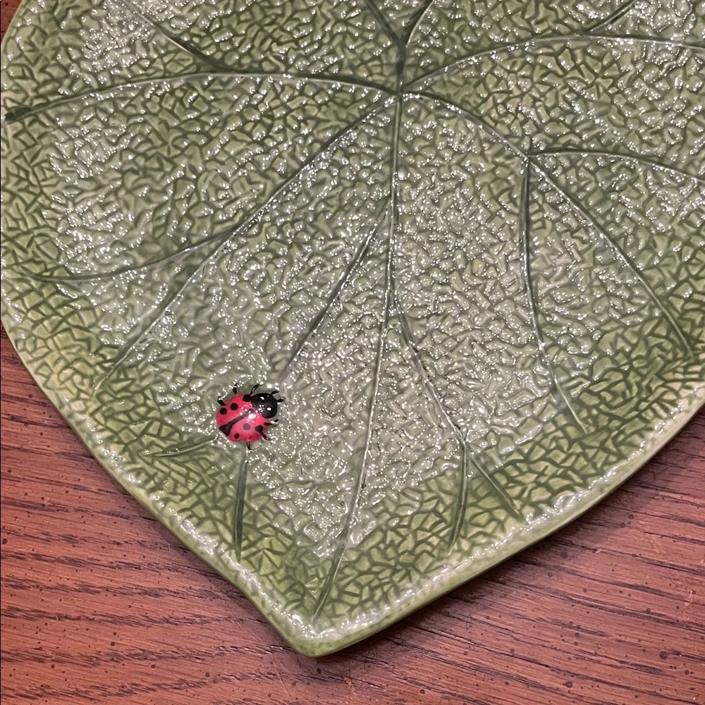 Pier 1 Imports Ladybug‎ Leaf Dinner Plate